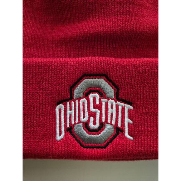 Ohio State Buckeyes Red Knit Beanie Hat Officially Licensed Colosseum - Picture 2 of 9